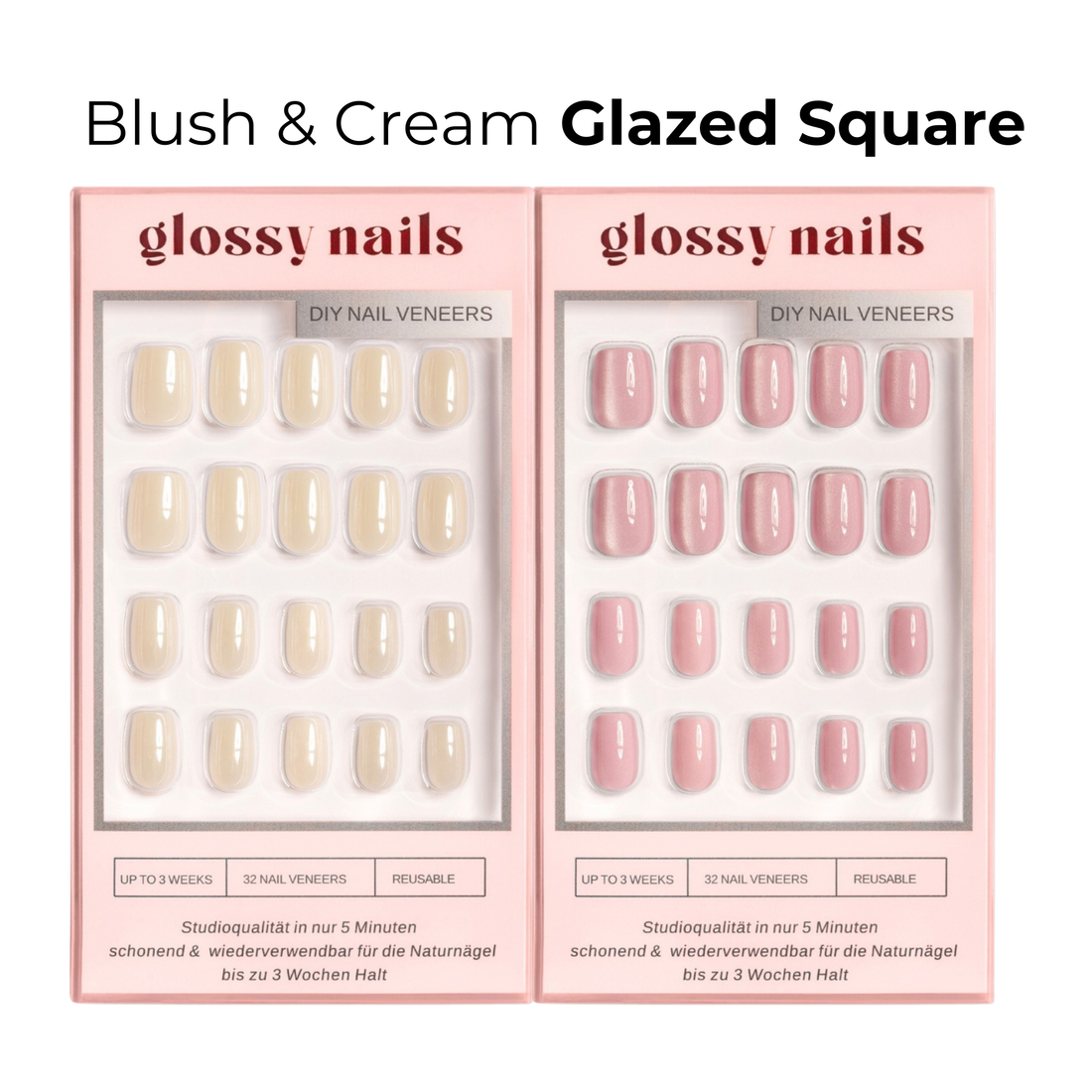 Blush & Cream Glazed Square Bundle