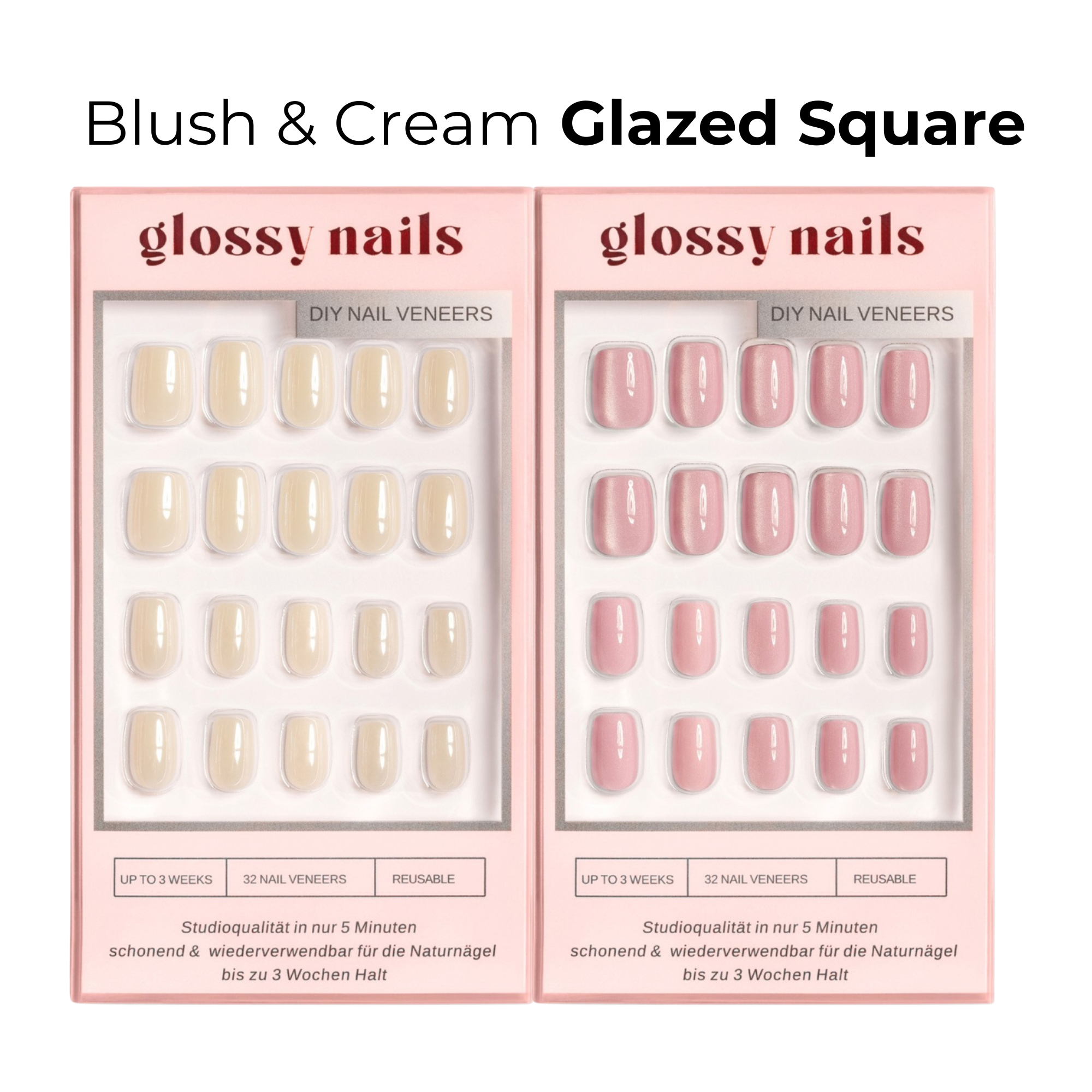 Blush & Cream Glazed Square Bundle