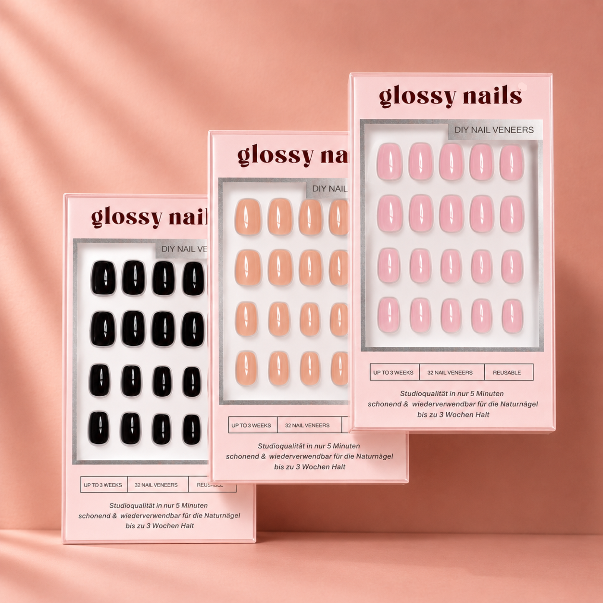 Glossy Nails Favorites Bundle Square Veneers
