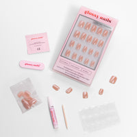 Glossy Nude - Cat Eye- Short Square