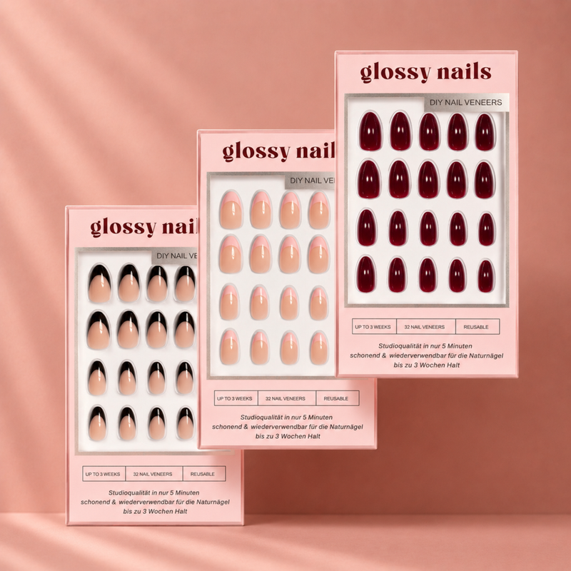Glossy Nails Favorites Bundle Almond Veneers